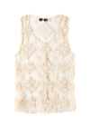 SWAYING/KNIT handmade crochet cardigan SW24SS1T33 apricot